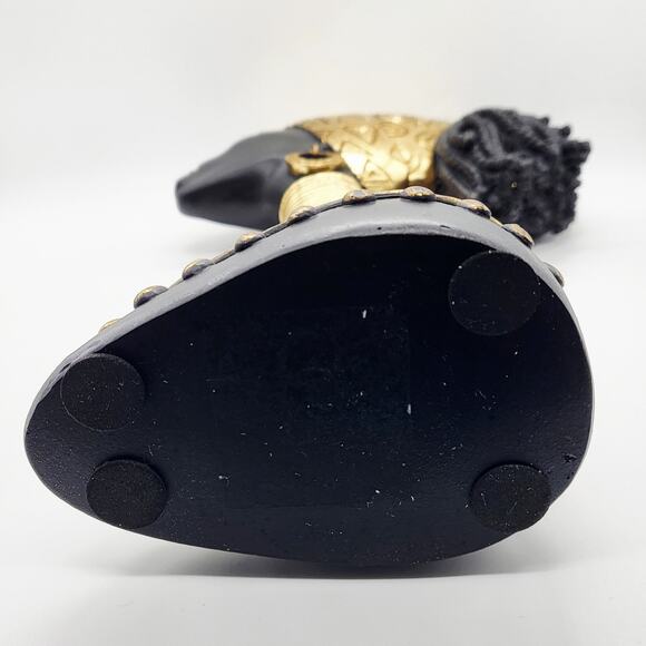 Decorative African Woman Black & Gold Finish Abeni Deco Figurine Carved Bust Art - Picture 8 of 10